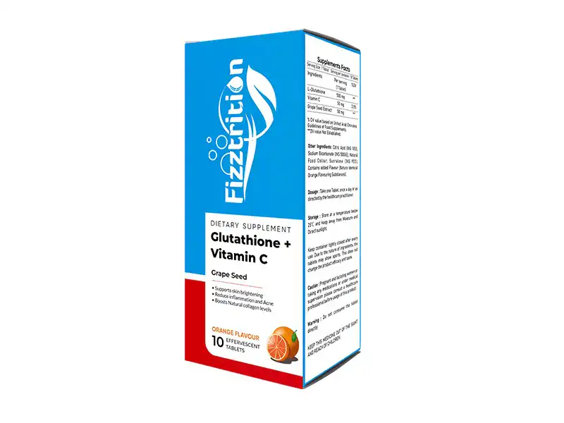 Glutathione vitamin C effervescent tablets