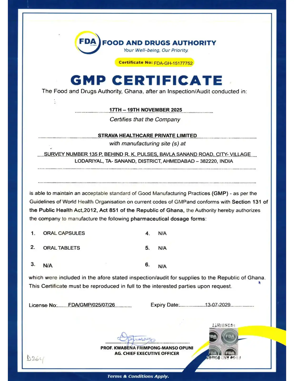 GMP-Certificate
